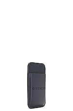 Givenchy Magnetic Card Holder in Titanium, view 3, click to view large image.