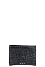 Givenchy Card Holder 2x3 Cc in Black & Green, view 2, click to view large image.