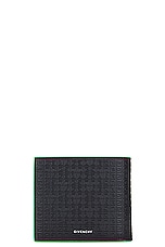 Givenchy 8cc Billfold Wallet in Black & Green, view 2, click to view large image.