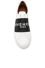 Givenchy Elastic Sneakers in White & Black, view 4, click to view large image.
