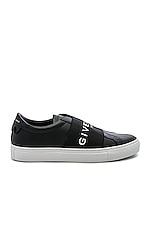 Givenchy Urban Street Elastic Sneakers in Black & White, view 1, click to view large image.