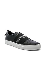 Givenchy Urban Street Elastic Sneakers in Black & White, view 2, click to view large image.