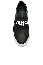 Givenchy Urban Street Elastic Sneakers in Black & White, view 4, click to view large image.