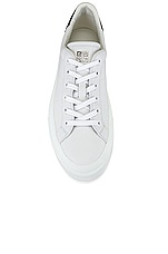 Givenchy City Court Sneaker in White & Black, view 4, click to view large image.