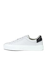Givenchy City Court Sneaker in White & Black, view 5, click to view large image.