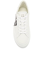 Givenchy City Sport Lace Up Sneaker in White & Black, view 4, click to view large image.