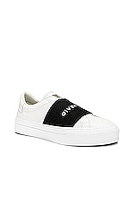 Givenchy City Sport Sneaker in White & Black, view 2, click to view large image.