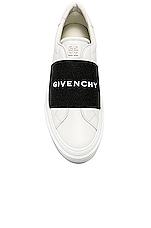 Givenchy City Sport Sneaker in White & Black, view 4, click to view large image.