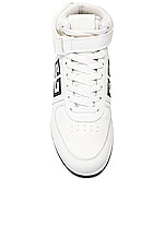 Givenchy G4 High Top Sneaker In White &amp; Black in White & Black, view 4, click to view large image.