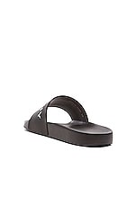 Givenchy Polyurethane Slide Sandals in Black, view 3, click to view large image.
