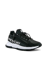 Givenchy Spectre Zip Runners Sneaker in Black & White, view 2, click to view large image.