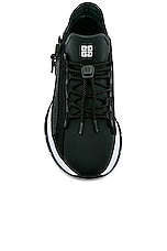 Givenchy Spectre Zip Runners Sneaker in Black & White, view 4, click to view large image.