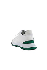 Givenchy Spectre Zip Runners Sneaker in White & Green, view 3, click to view large image.