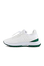 Givenchy Spectre Zip Runners Sneaker in White & Green, view 5, click to view large image.