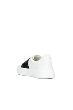 Givenchy Elastic Sneakers in White & Black, view 3, click to view large image.
