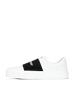 Givenchy Elastic Sneakers in White & Black, view 5, click to view large image.