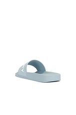 Givenchy Slide Flat Sandals in Sky Blue, view 3, click to view large image.