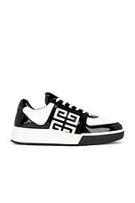 Givenchy G4 Low Top Sneaker in Black & White, view 1, click to view large image.