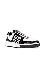 Givenchy G4 Low Top Sneaker in Black & White, view 2, click to view large image.