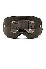 Givenchy Logo Ski Goggle in Matte Black & Smoke, view 3, click to view large image.