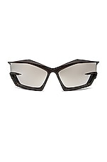 Givenchy Giv Cut Sunglasses in Black & Silver, view 1, click to view large image.