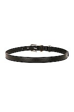 Givenchy Voyou Buckle Belt in Black, view 2, click to view large image.
