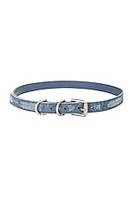 Givenchy Voyou Buckle Belt in Medium Blue, view 1, click to view large image.