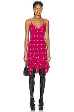 Givenchy Ruffle Mini Dress in Fuchsia, view 1, click to view large image.