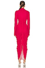 Givenchy Draped Scarf Dress in Cyclamen, view 3, click to view large image.