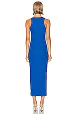 Givenchy Rib Tank Dress in Moroccan Blue, view 3, click to view large image.