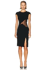 Givenchy Tubino Lace Cut Out Dress in Black, view 1, click to view large image.