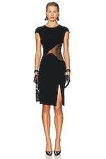 Givenchy Tubino Lace Cut Out Dress in Black, view 5, click to view large image.