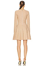 Givenchy Long Sleeve Short Dress in Tan, view 3, click to view large image.
