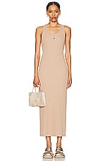 Givenchy Rib Tank Dress in Beige Cappuccino, view 1, click to view large image.