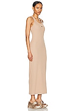 Givenchy Rib Tank Dress in Beige Cappuccino, view 2, click to view large image.