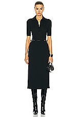 Givenchy Silk Ribbed Dress in Black, view 1, click to view large image.