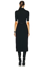 Givenchy Silk Ribbed Dress in Black, view 3, click to view large image.