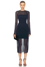 Givenchy Sheer Maxi Dress in Navy, view 1, click to view large image.