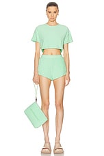 Givenchy Toweling Short in Aqua Green, view 4, click to view large image.