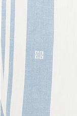 Givenchy Linen Mini Short in Blue & Off White, view 5, click to view large image.