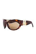 Givenchy 4G Sunglasses in Blonde Havana & Brown, view 2, click to view large image.