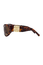 Givenchy 4G Sunglasses in Blonde Havana & Brown, view 3, click to view large image.