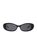 Givenchy 4G Liquid Sunglasses in Shiny Black & Smoke, view 1, click to view large image.