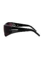 Givenchy Oval Sunglasses in Shiny Black, view 3, click to view large image.