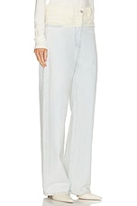 Givenchy Mixed Denim Wide Leg in White & Light Blue, view 2, click to view large image.