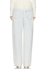 Givenchy Mixed Denim Wide Leg in White & Light Blue, view 4, click to view large image.