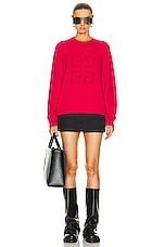 Givenchy Logo Sweater in Cyclamen, view 4, click to view large image.