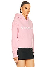 Givenchy Cropped Hoodie Sweatshirt in Flamingo, view 2, click to view large image.