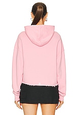 Givenchy Cropped Hoodie Sweatshirt in Flamingo, view 3, click to view large image.
