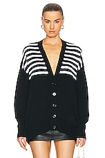 Givenchy V Neck Cardigan in Black, view 1, click to view large image.